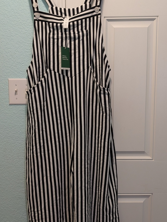 HALARA Pants - Black & White Stripe Halara Overalls